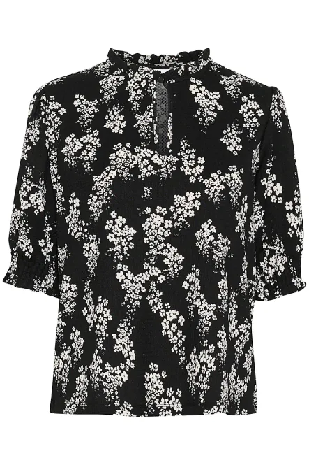 Hovedbilde SAINT TROPEZ - Lenya Blouse Black Flower Lane