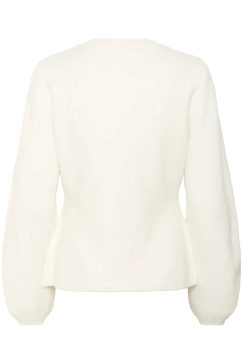 CREAM - Belle Knit Blouse Whisper White