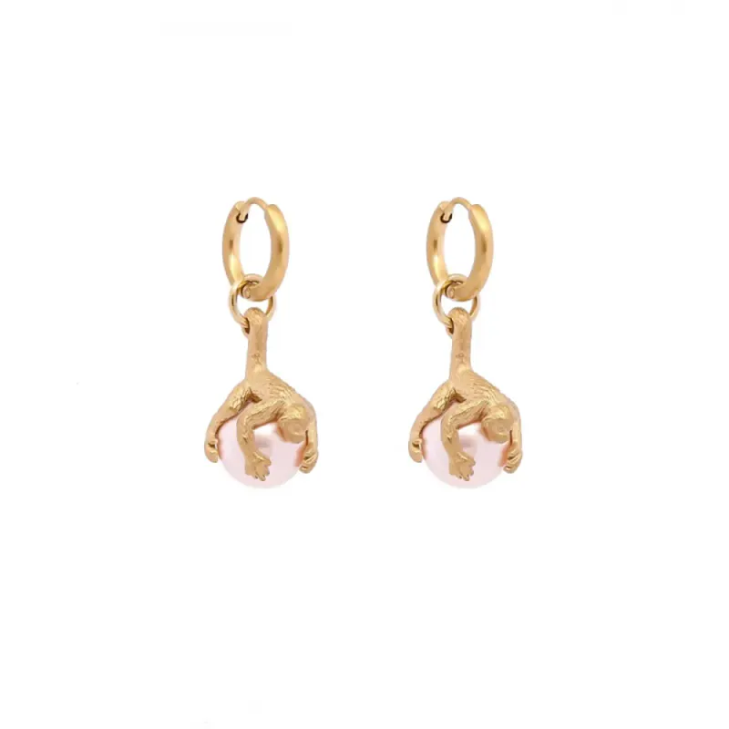 CAMILLA ØHRLING - Monkey Ørepynt Pink Pearl