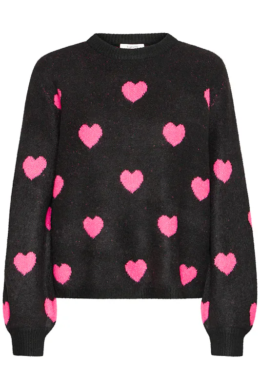 B YOUNG - Genser Minya Heart Chateau Rose Mix