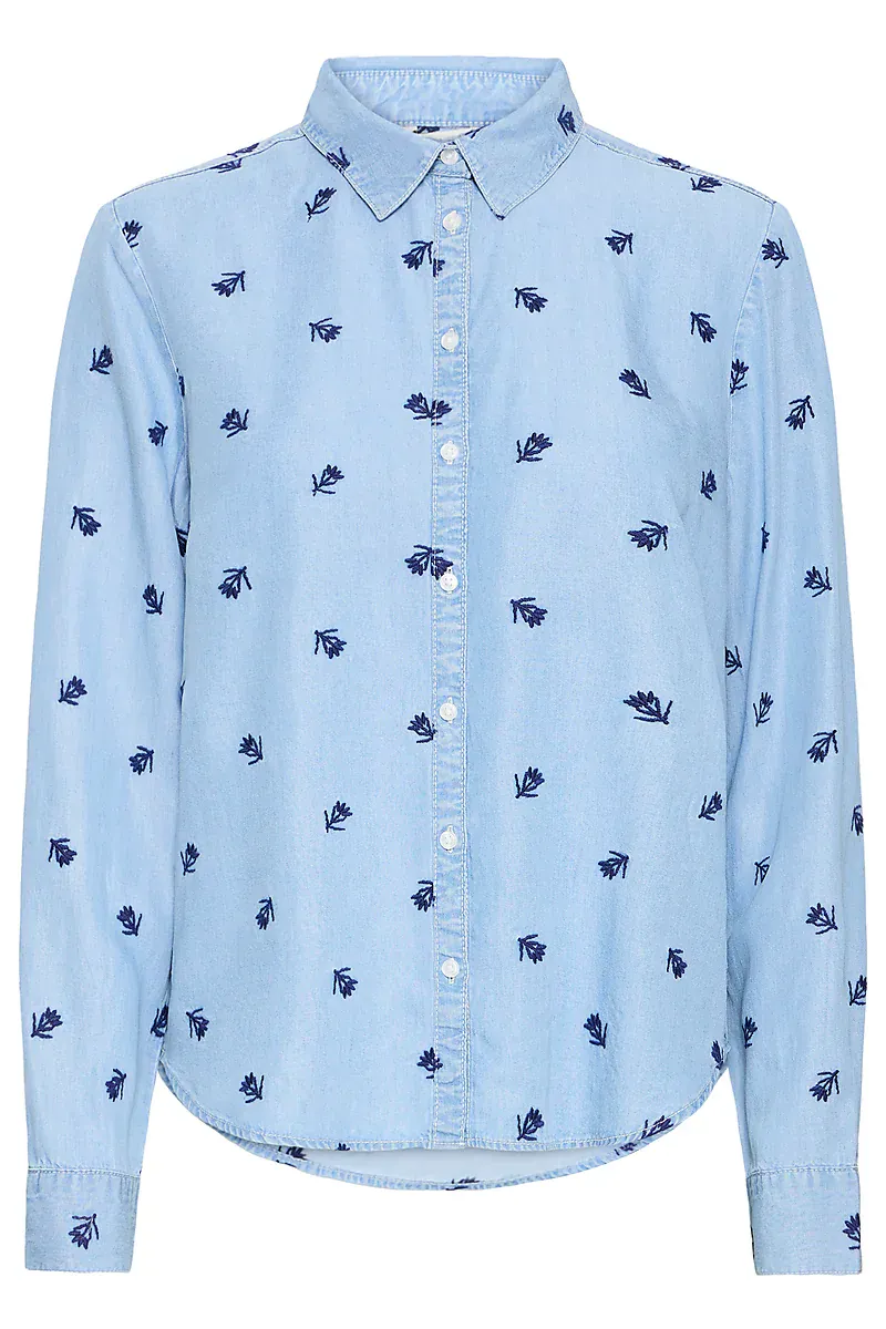 B.YOUNG - Kosmo Boho Emb Shirt Light Blue Denim