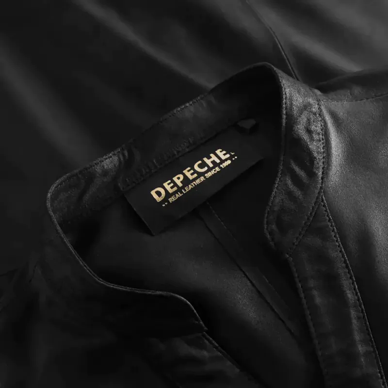 DEPECHE - Skinnkjole Sort