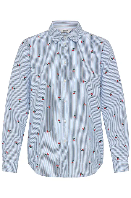 Hovedbilde B.YOUNG - Fenix Emb Shirt Della Robbia Blue ...