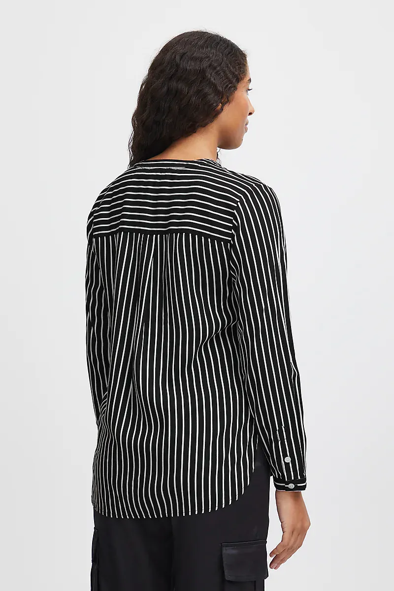 B YOUNG - Fabianne Skjorte Stripet Black Mix