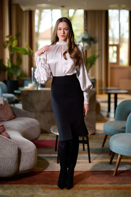 Hovedbilde HAUST - Front Slit Skirt Black