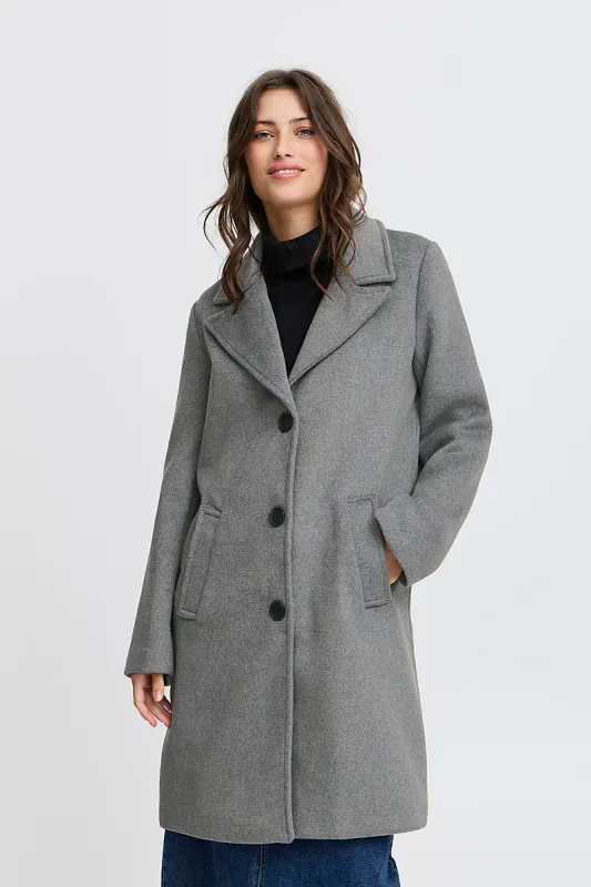 B YOUNG - Kåpe Chanelo Mid Grey Melange