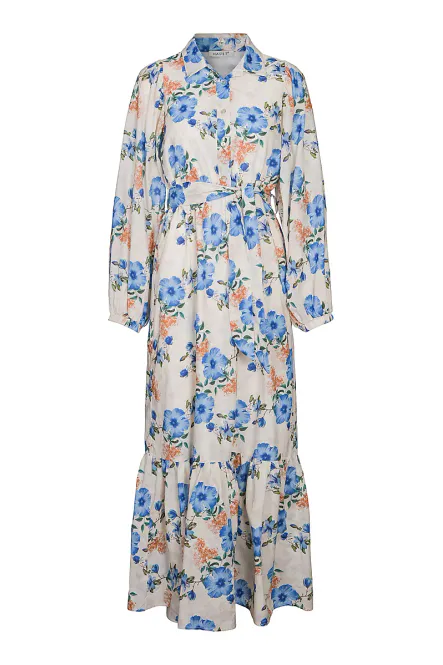 Hovedbilde HAUST - Flower Cotton Dress Blue