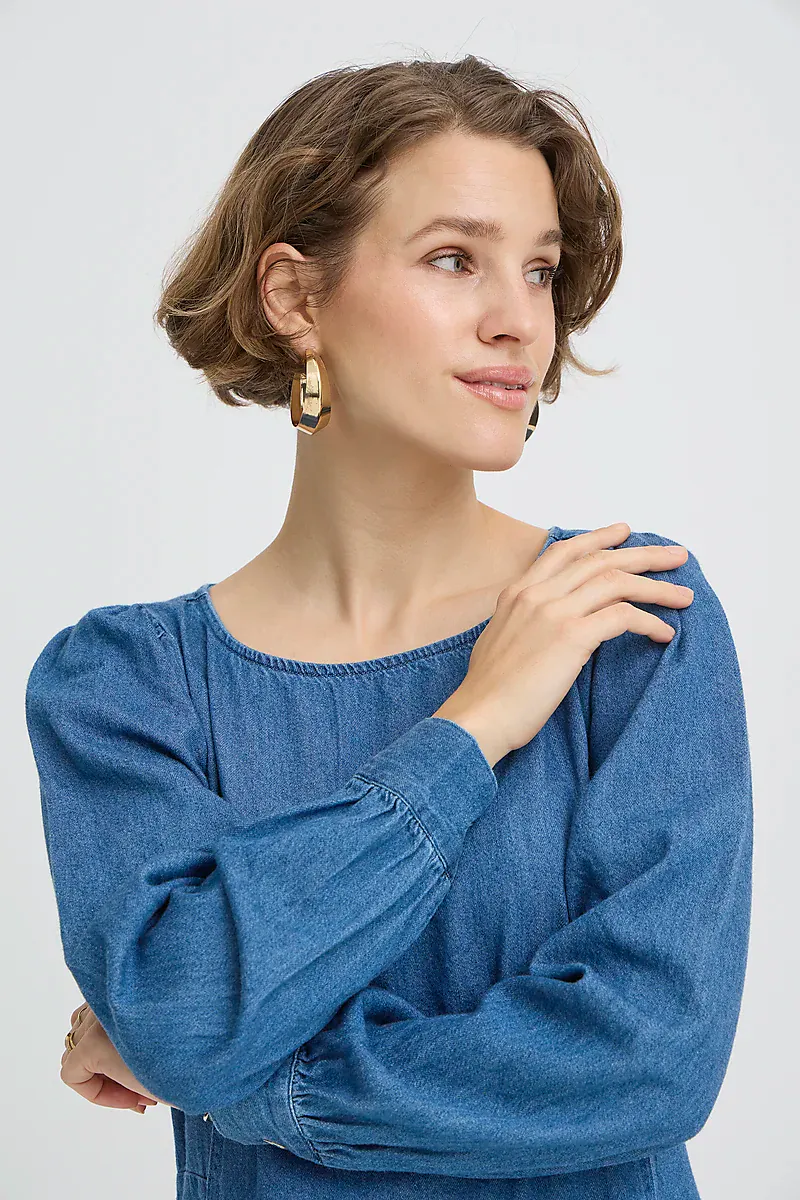 B.YOUNG - Kairon Dress Mid Blue Denim