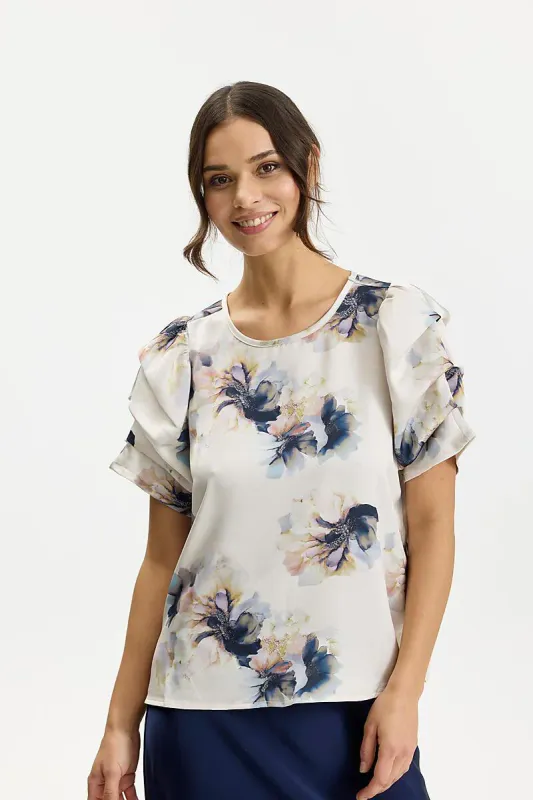 IN FRONT - Estella Blouse Champagne